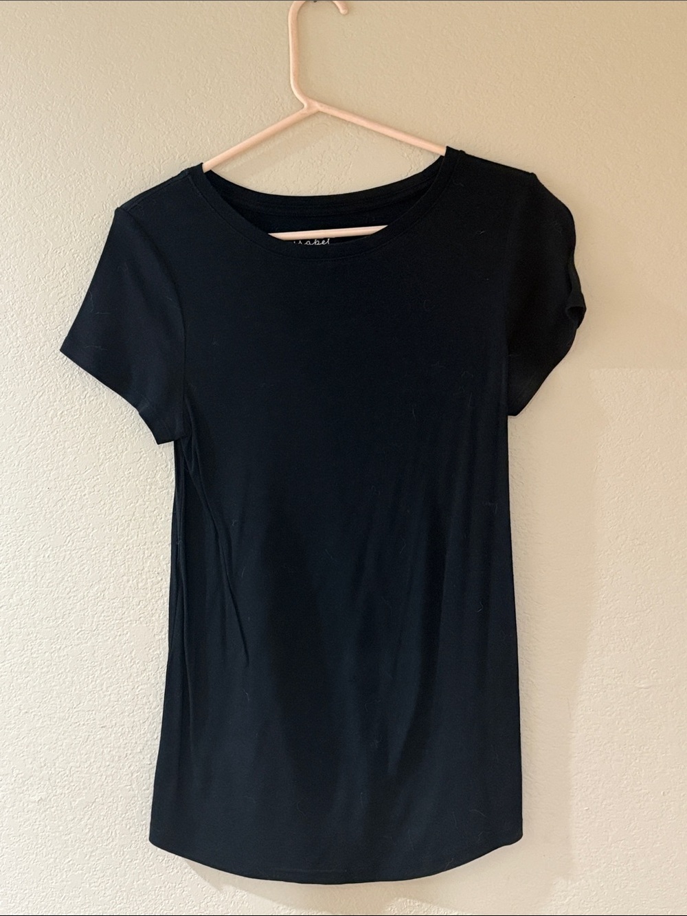 Classic Black Women's Short-Sleeve Maternity Tee